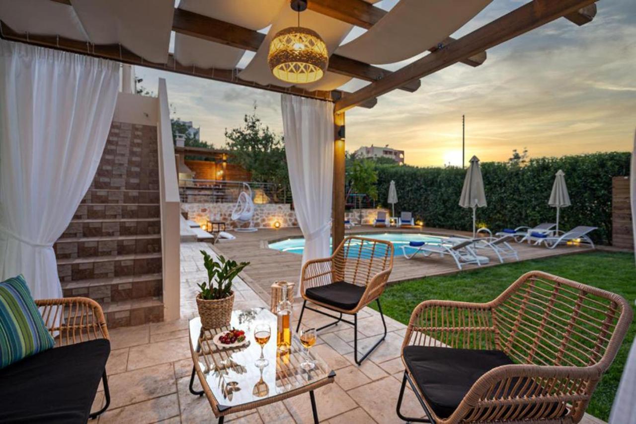 Villa Ellovos With Private Pool Retimno Zewnętrze zdjęcie
